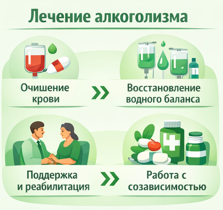 лечение алкоголизма в Аксае этапы